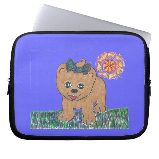 Rosie der Spitz-Welpe Laptopschutzhülle (Vorderseite)