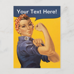 Rosie die Nieterin Wir schaffen das! Ihr Text hier Postkarte