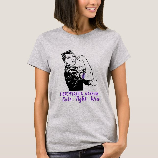 Rosie kämpft Fibromyalgia - Krieger T-Shirt (Vorderseite)