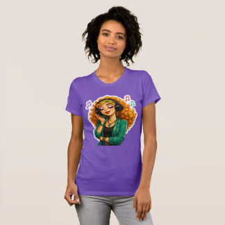 Rosie Max Cartoon Girl T-Shirt – Süße Orange Locke