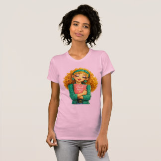 Rosie Max Cartoon Mädchen T-Shirt – Süße Orange Lo