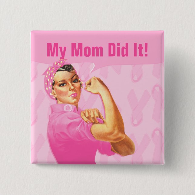 Rosie Nieteneinschläger-Gewohnheits-Krebs Button (Vorderseite)