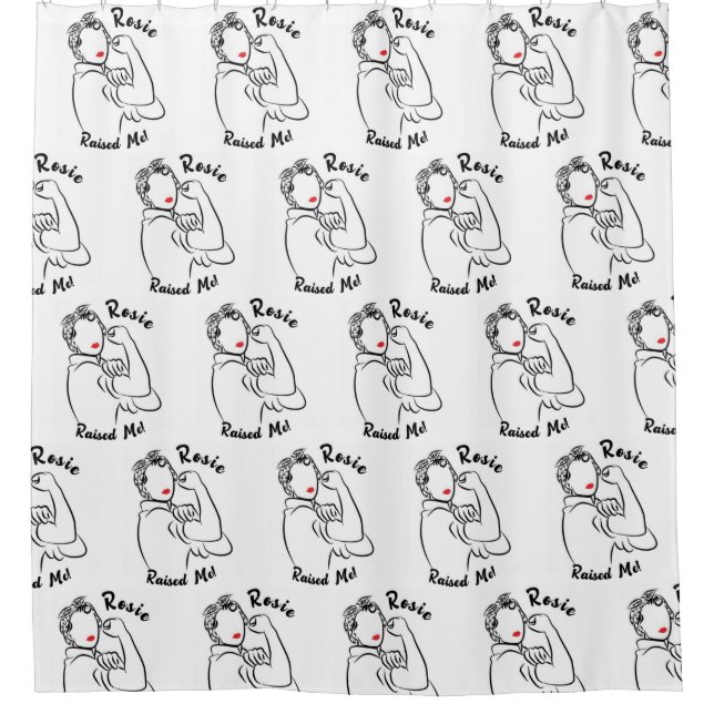 Rosie Raised Decade - Canvas Print Duschvorhang (Vorderseite)