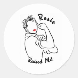 Rosie Raised Decade - Canvas Print Runder Aufkleber