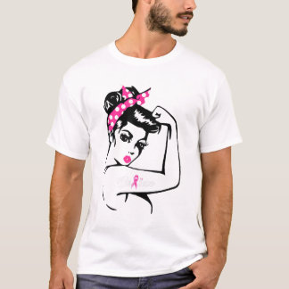 Rosie Riveter glaubt Pink Ribbon Brustkrebs Aw T-Shirt