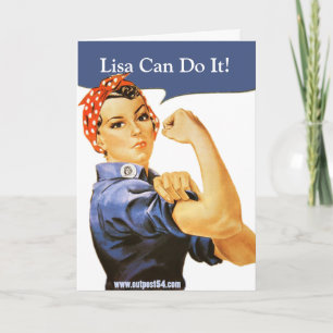 Rosie Riveter Greeting Card Karte