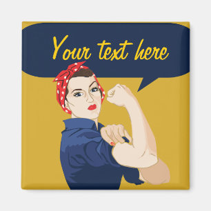 Rosie Riveter, individuell einstellbar Magnet