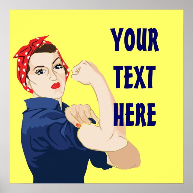 Rosie Riveter, individuell einstellbar Poster (Vorne)