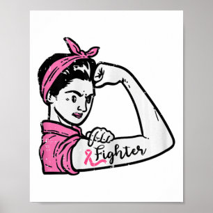 Rosie Riveter Kampf gegen Brustkrebs Awarene Poster