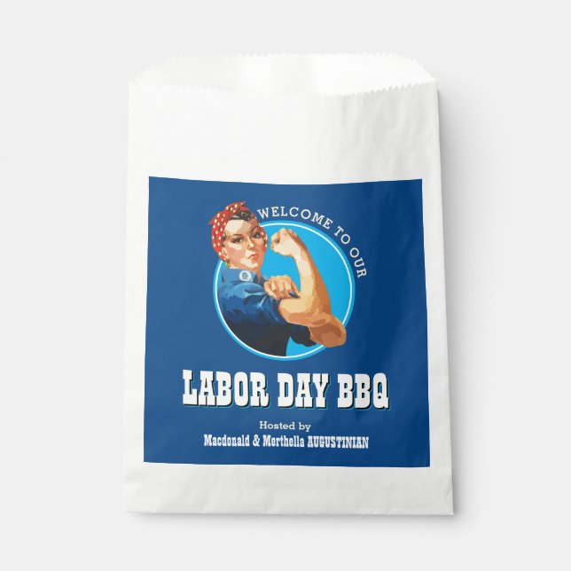 Rosie Riveter LABOR DAY GRILLEN Geschenktütchen (Vorderseite)