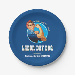 Rosie Riveter LABOR DAY GRILLEN Pappteller