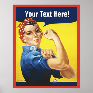 Rosie Riveter mit individuellem Text Poster