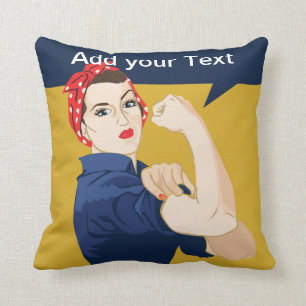Rosie Riveter Strong Woman Kissen