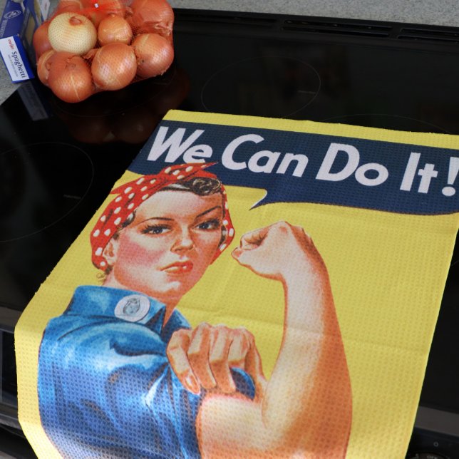 Rosie Riveter Vintag Propaganda Handtuch (Von Creator hochgeladen)
