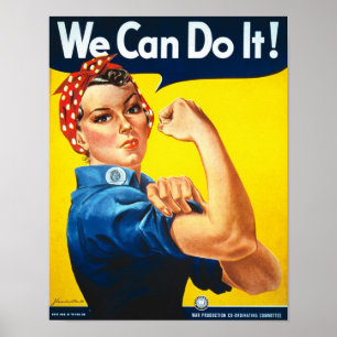 Rosie Riveter Vintag Propaganda Poster