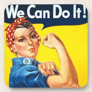 Rosie Riveter Vintag Propaganda Untersetzer