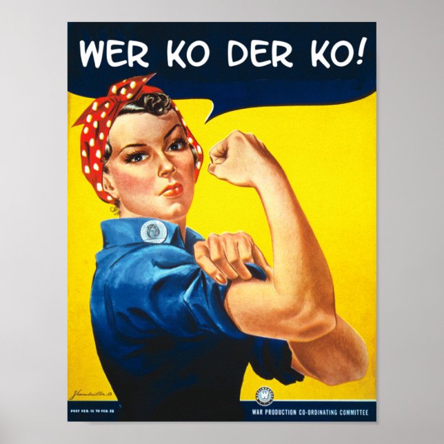 Rosie Riveter Vintag War Office Poster (Vorne)