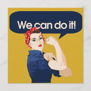 Rosie Riveter Wir können es Einladung