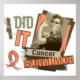 Rosie Sepia I done It Uterine Cancer Poster