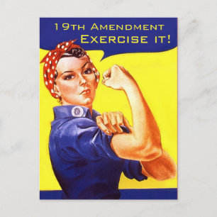 Rosie the Riveter 19. Änderung Übung! Postkarte