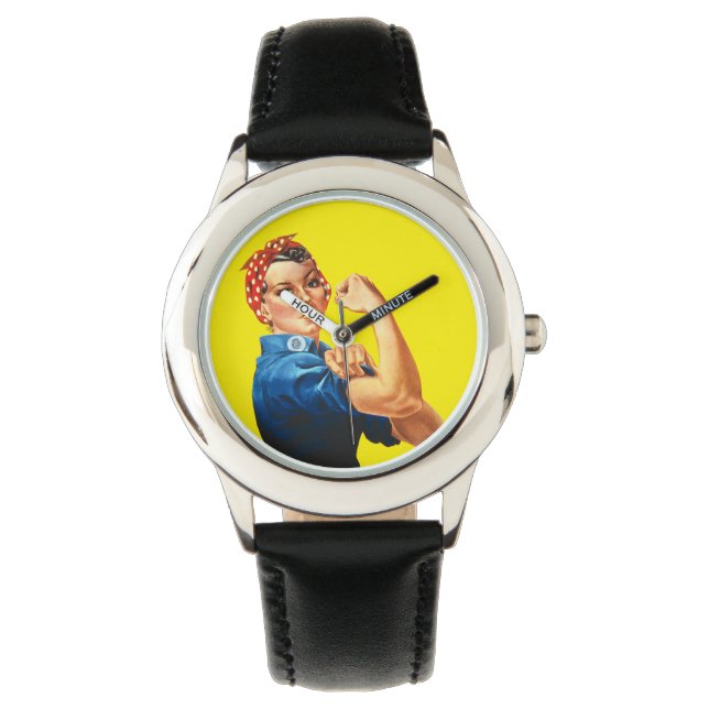 Rosie The Riveter Armbanduhr (Vorderseite)