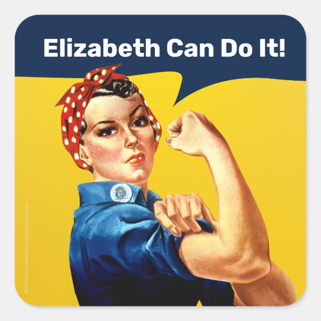 Rosie the Riveter | Aufkleber | Personalisieren (Vorderseite)