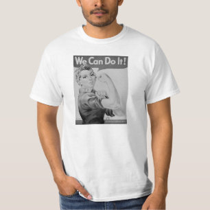Rosie the Riveter B/W, Vintage WWII Kriegsanstreng T-Shirt