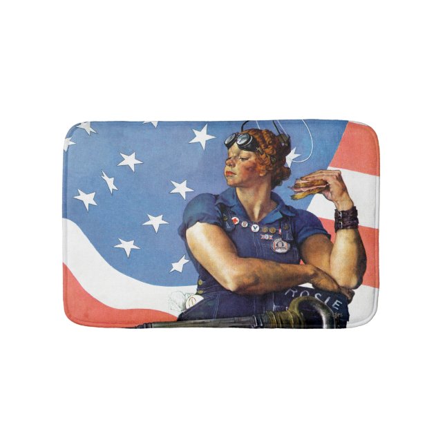 "Rosie the Riveter" Badematte (Vorderseite)