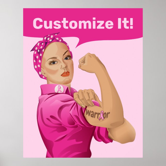 Rosie the Riveter Breast Cancer Awareness Poster (Vorne)