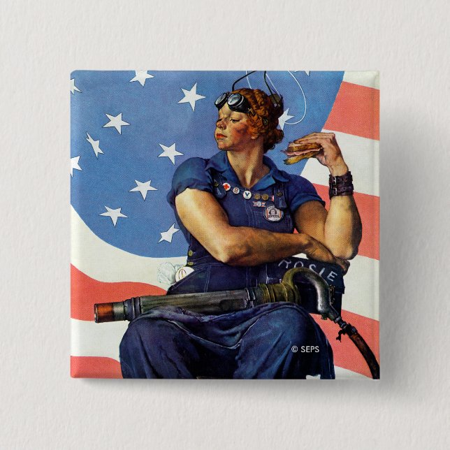"Rosie the Riveter" Button (Vorderseite)