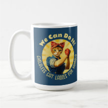 Rosie The Riveter Cat Ladys for Kamala Harris