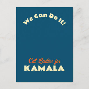 Rosie The Riveter Cat Ladys for Kamala Harris Postkarte