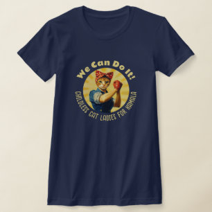 Rosie The Riveter Cat Ladys for Kamala Harris T-Shirt