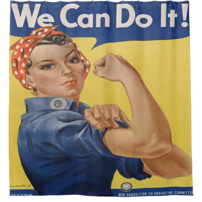 Rosie the Riveter Duschvorhang (Vorderseite)