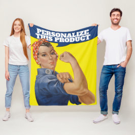 Rosie the Riveter einfach zu personalisieren Fleecedecke