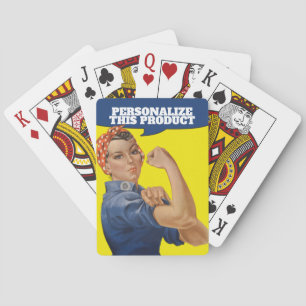 Rosie the Riveter einfach zu personalisieren Spielkarten
