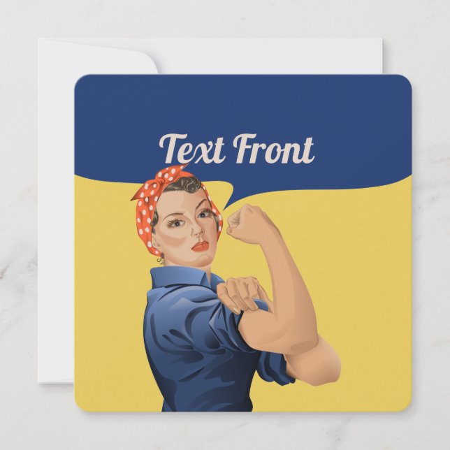 Rosie the Riveter Einladung (Vorderseite)