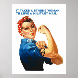 ROSIE THE RIVETER - "Es braucht eine starke Frau.. Poster