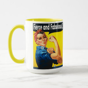 Rosie The Riveter Fierce und Fabulous Tasse