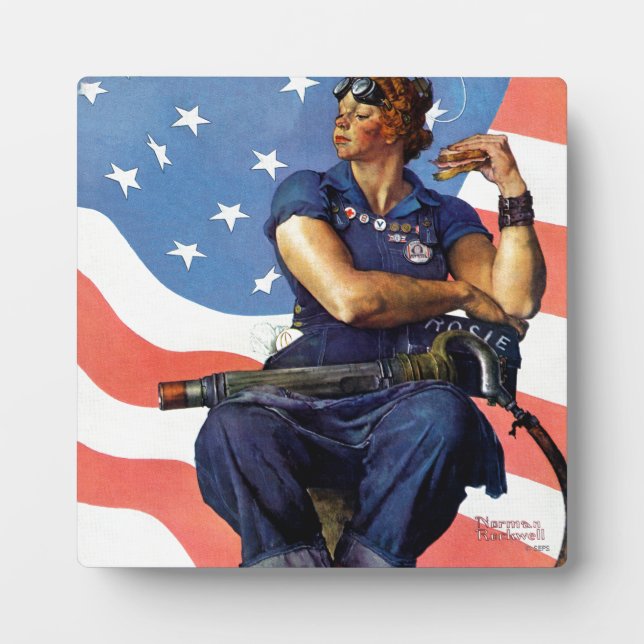 Rosie the Riveter Fotoplatte (Vorderseite)