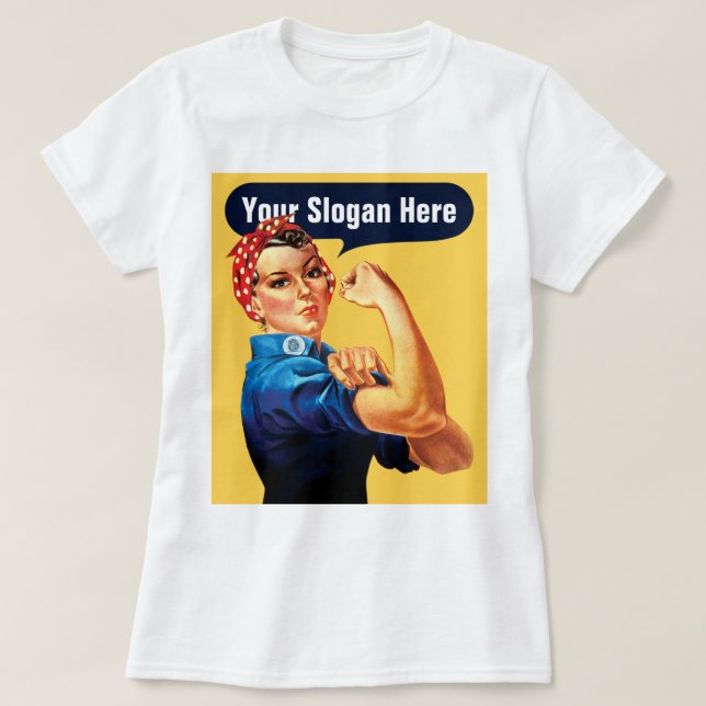 Rosie The Riveter - Fügen Sie Ihren eigenen indivi T-Shirt (Design vorne)