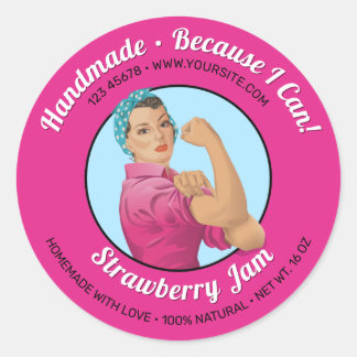 Rosie the Riveter Glasdeckel Etikett Runder Aufkleber