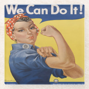 Rosie the Riveter Glasuntersetzer