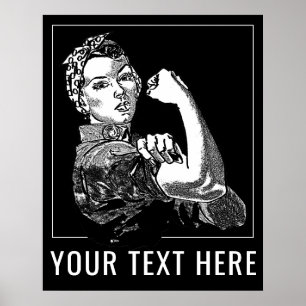 Rosie-The-Riveter-Grafik-Linienkunst anpassbar Poster