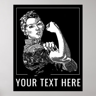 Rosie-The-Riveter Graphic Line Art anpassbar Poster