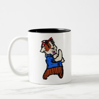 Rosie the Riveter Guinea Pig Zweifarbige Tasse