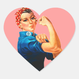 Rosie the Riveter Herz-Aufkleber