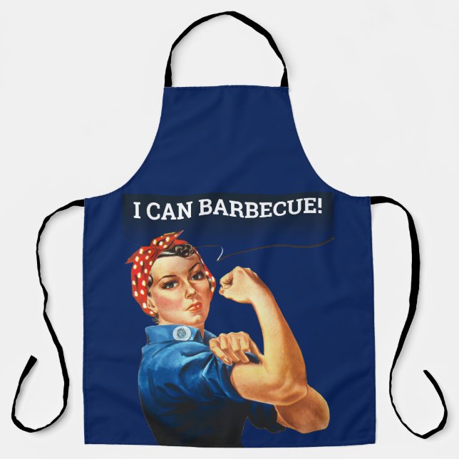 Rosie The Riveter I Can Barbeque Grill Master Schürze (Vorderseite)