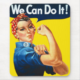 Rosie the Riveter (Ikonisches Poster) (Wir können  Mousepad