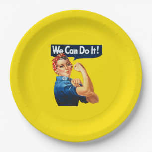 Rosie the Riveter (Ikonisches Poster) (Wir können  Pappteller